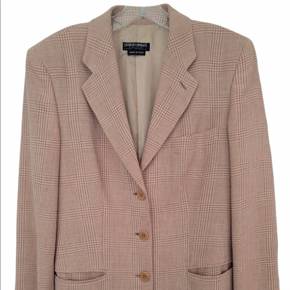 Giorgio Armani Plaid Blazer